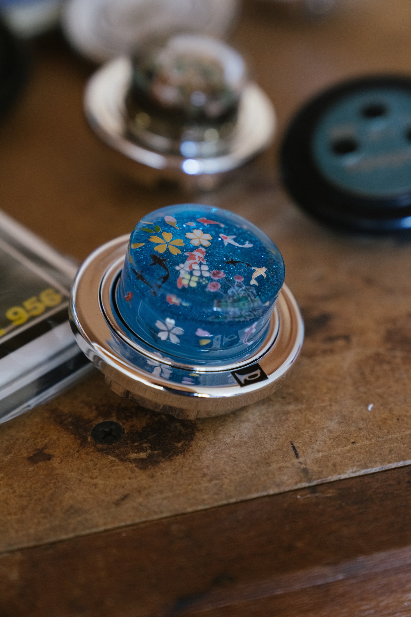 Underwater Koi Horn Button